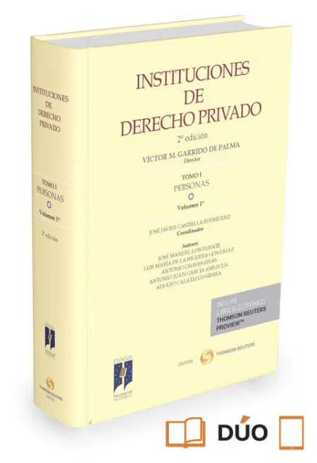 016 T1 Vol1 Instituciones Derecho Privado: Personas