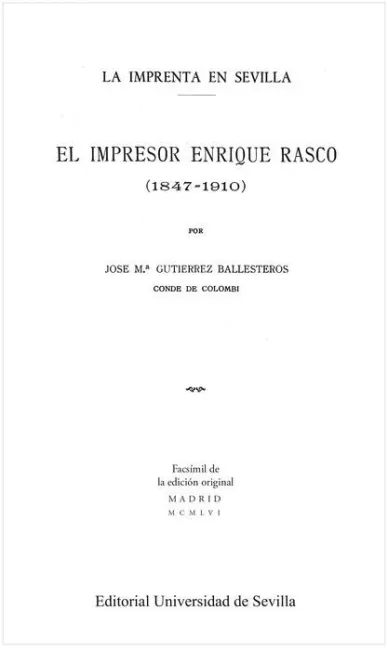 El Impresor Enrique Rasco (1847-1910)