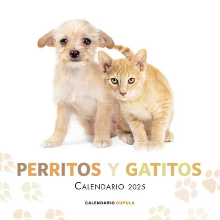 Calendario Pared 2025 Perritos y Gatitos