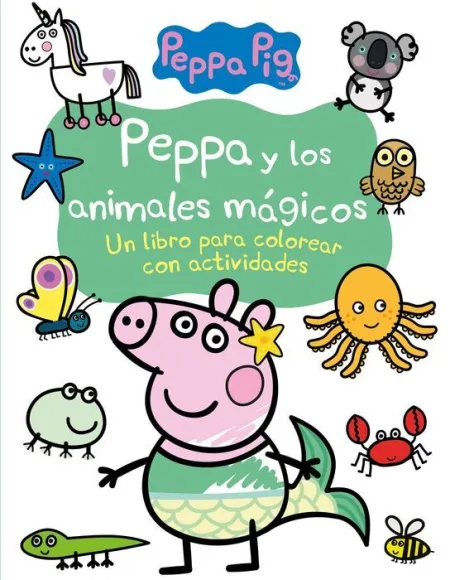Peppa y los Animales Mágicos (Actividades para Colorear)
