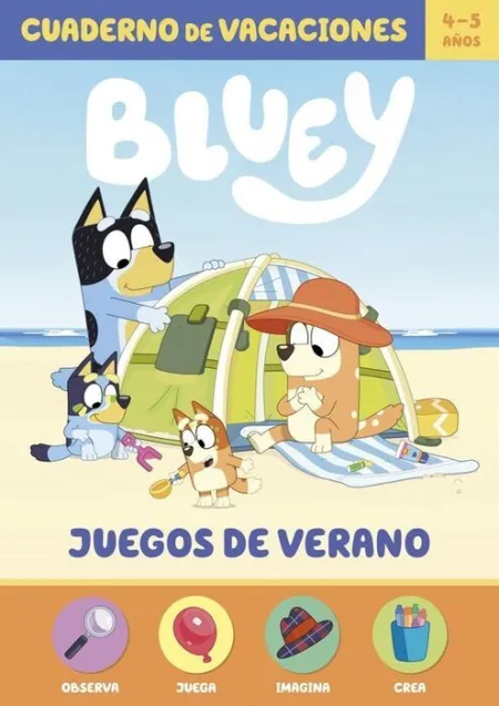 Bluey 4-5 Años Cuaderno de Vacaciones - Juegos de Verano