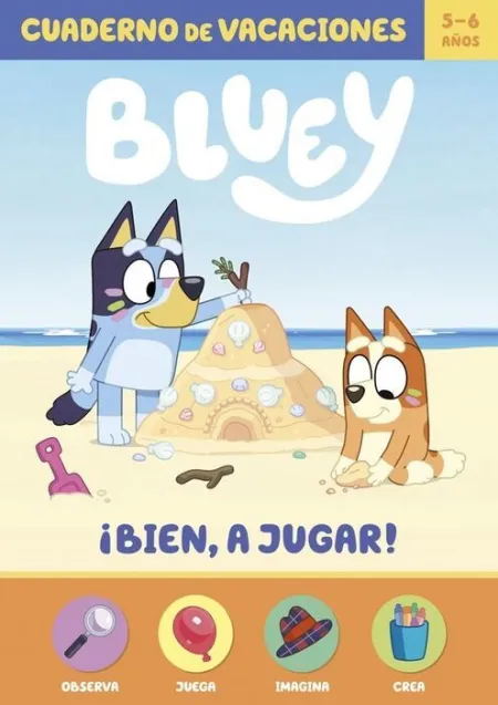 Bluey 5-6 Años Cuaderno de Vacaciones - ¡Bien, a Jugar!