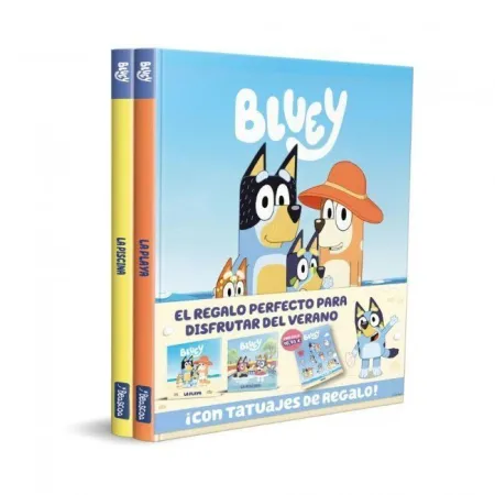Bluey Pack la Playa / la Piscina con Tatuajes de Regalo