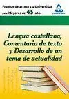010 Lengua Castellana, Comentario Texto y Desarrollo Tema de....