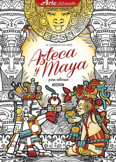 Azteca y Maya para Colorear. 16 Laminas de Arte Ref 916-01