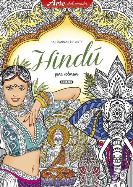 Hindu para Colorear. 16 Laminas de Arte Ref 916-02