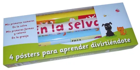 Pósters Educativos: Mis Primeros Numeros/ en la Selva/ Mis Primeras Formas y Colores/ en la Granja
