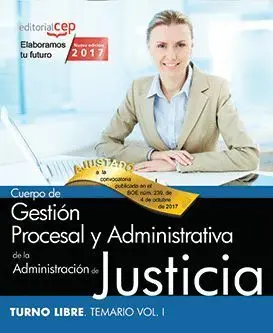 018 T1 (Libre) Gestión Procesal y Administrativa Administración Justicia -Temario