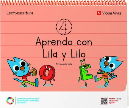 022 4Años Cuad4 Lectoescritura Aprendo con Lila y Lilo