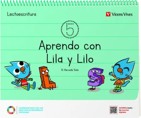 022 4Años Cuad5 Lectoescritura Aprendo con Lila y Lilo
