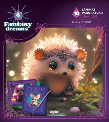 Dragones Bebe. 10 Laminas para Rascar Brillantes