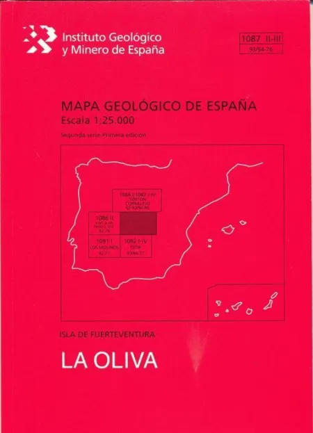 Oliva, la. Fuerteventura -Mapa Geologico España 1087 Ii-Iii/93-94