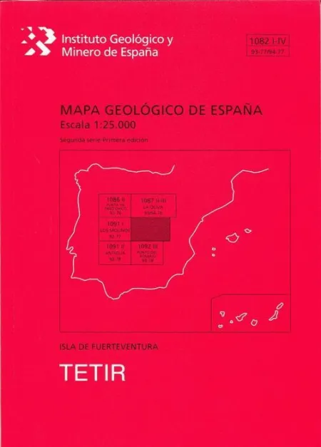 Tetir. Fuerteventura -Mapa Geologico España 1082 I-Iv/93-77/94-77