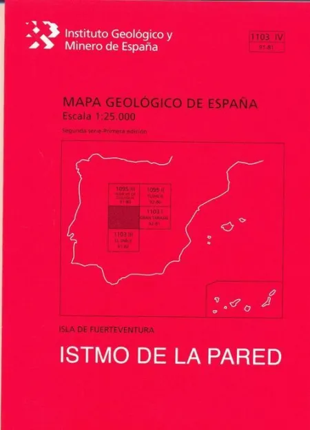 Istmo de la Pared. Fuerteventura -Mapa Geologico España 1103 Iv..