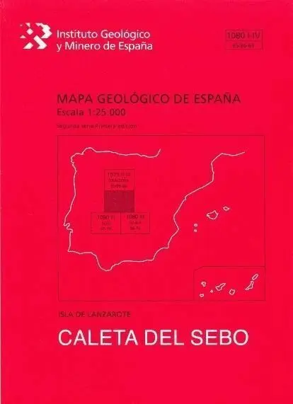 Caleta del Sebo. Lanzarote -Mapa Geologico España 1080-I-Iv/95/96