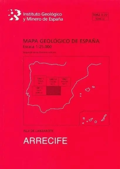 Arrecife. Lanzarote Mapa Geologico de España 1082 Ii-Iv/95/96-72