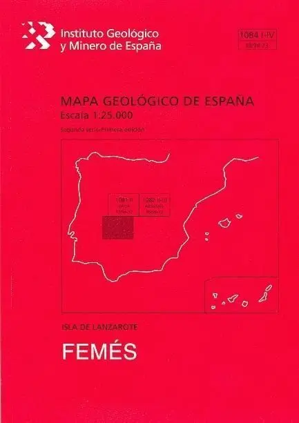 Femes. Lanzarote Mapa Geologico España 1081 I-Iv/93/94-73