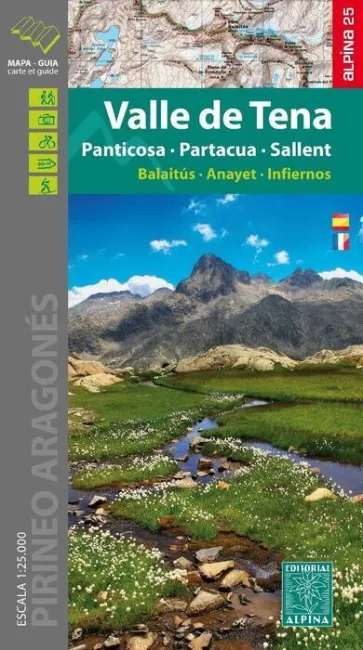 018 Valle de Tena - Panticosa, Partacua, Sallent -Mapa Guia