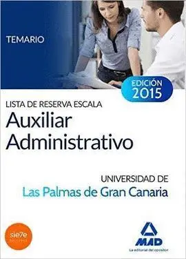 015 Lista Reserva Auxiliar Administrativo Universidad las Palmas de Gran Canaria