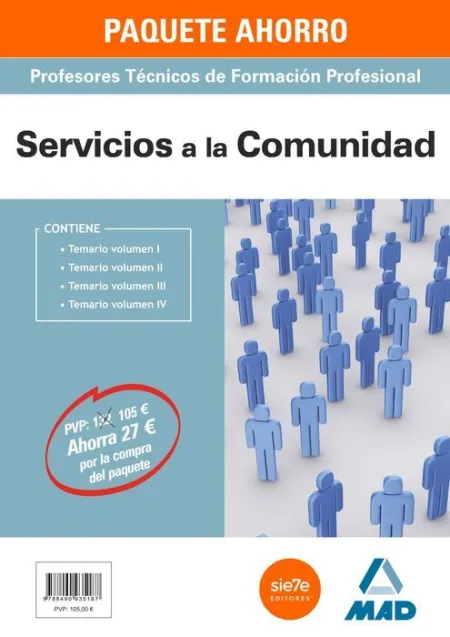 017 4Vols Paquete Ahorro Servicios a la Comunidad Profesores Tecnicos de Formacion Profesional