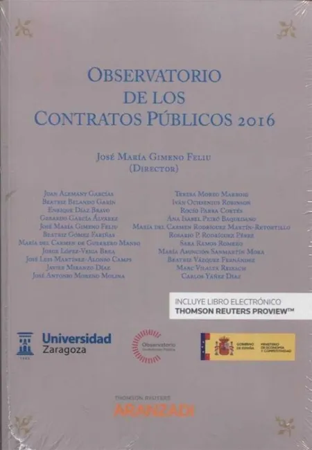 Observatorio de los Contratos Publicos 2016