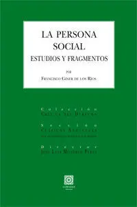 La Persona Social. Estudios y Fragmentos.