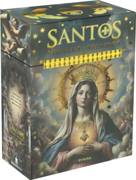 Santos. Virtudes y Milagros ( Libro + Estampas de 40 Santos)