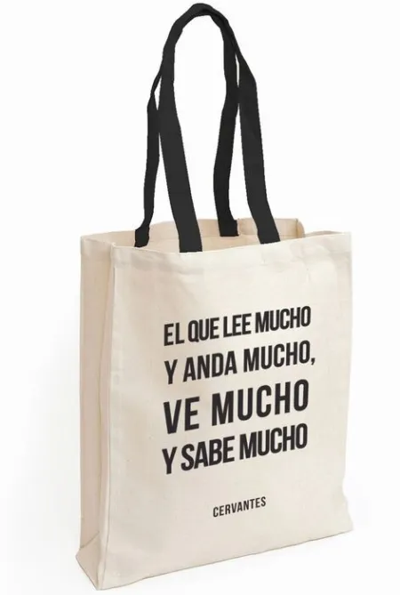 Bolsa el que Lee Mucho y Anda Mucho, Ve Mucho y Sabe Mucho
