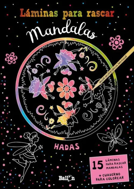 Láminas para Rascar Mandalas - Hadas