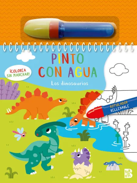 Pinto con Agua-Los Dinosaurios