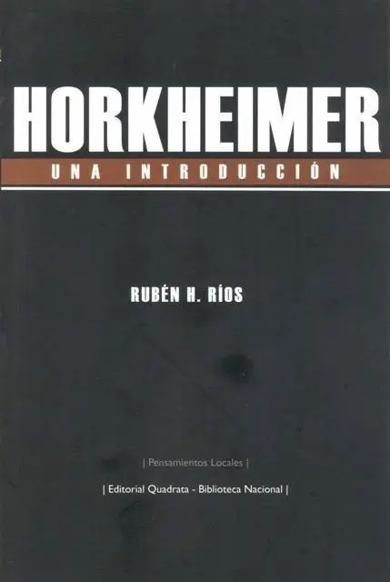 Horkheimer una Introducción