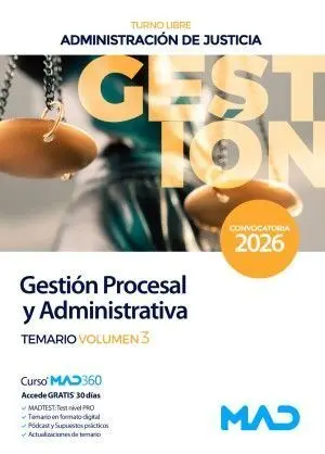 026 T3 (Libre) Gestion Procesal y Administrativa Administracion de Justicia