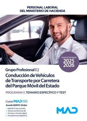Programa 3. Conducción de Vehículos de Transporte por Carretera del Parque Móvil del Estado