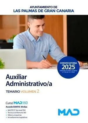 025 T2 Auxiliar Administrativo/A del Ayuntamiento de las Palmas de Gran Canaria