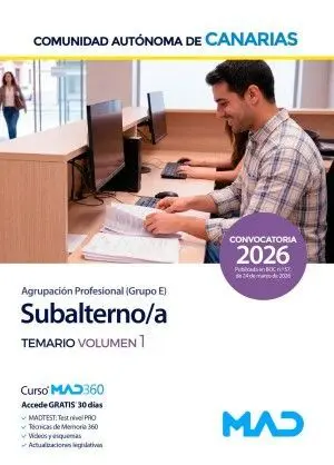 026 T1 Subalternos de la Comunidad Autónoma de Canarias