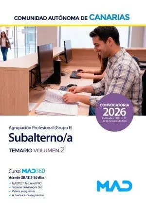 026 T2 Subalternos de la Comunidad Autónoma de Canarias