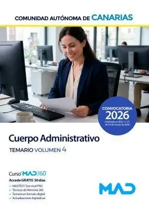 026 T4 Administrativo de la Comunidad Autónoma de Canarias