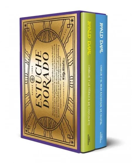 Estuche Dorado de Willy Wonka: Charlie y la Fábrica de Chocolate / Charlie y el Gran Ascensor de Cristal