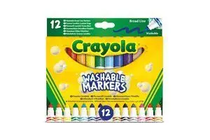 Crayola 12 Rotuladores Super Lavables Maxi Punta