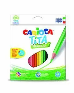 Carioca 24 Lapices Colores Triangular Tita
