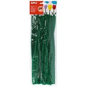 Varillas Chenille Verde 50 Unidades