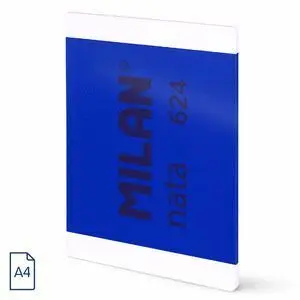 Milan Libreta A4 Encolada Cuadriculado 48H Milan Nata 624 Azul