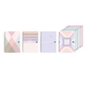 Oxford Bloc Europeanbook A4+ Cute Cuadro 5X5 120H T. Plastico Tonos Pasteles