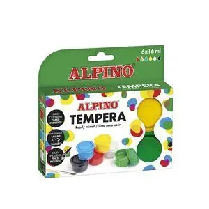 Alpino 6 Botes Tempera 16Ml