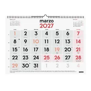 Finocam Calendario Pared 2027 Numeros Grandes L