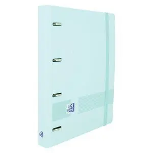 Oxford Archivador 4 Anillas Folio 360º con Recambio Azul Pastel