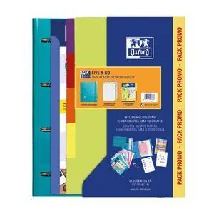 Oxford Archivador Pack Europeanbinder L G Vivos 5X5 + Rec. 80H + Sep