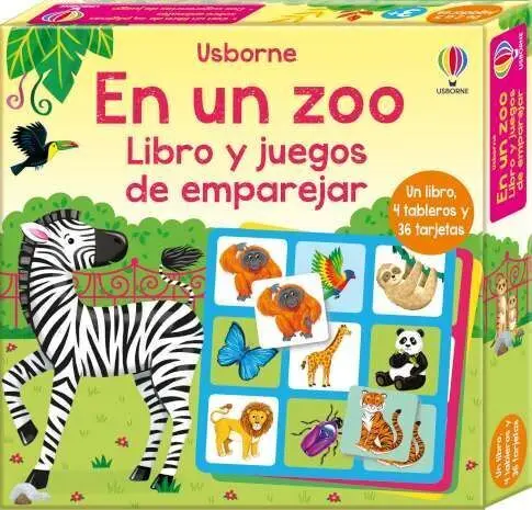 En un Zoo Libro y Juegos de Emparejar