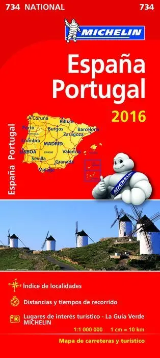 016 N734 España Portugal -Mapa Nacional