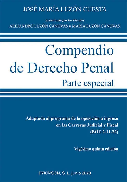 023 Compendio de Derecho Penal Parte Especial Ed 2023